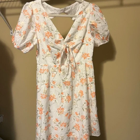 Petal & Pup Floral White Dress - Picture 7 of 9